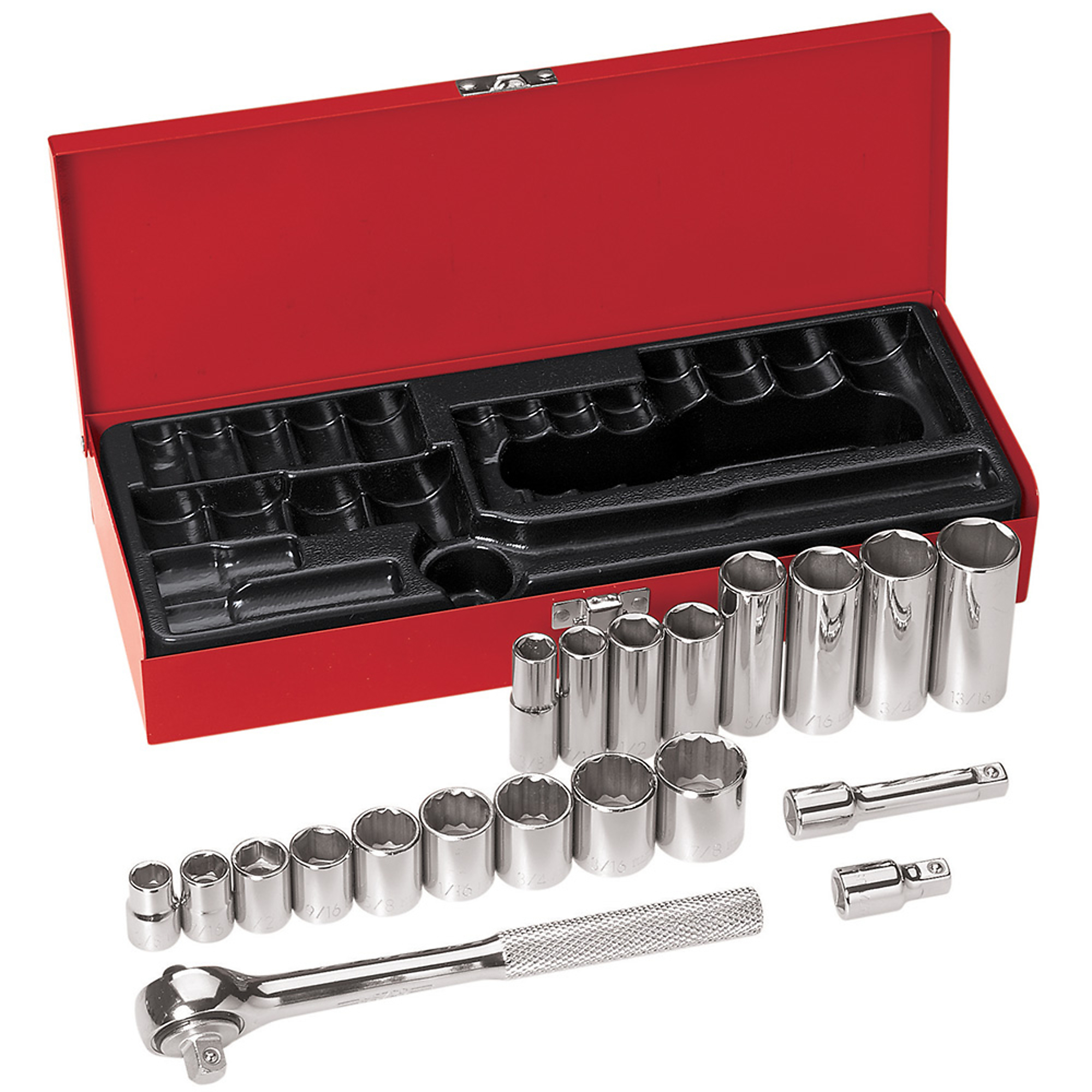 Klein Tools, 3/8in. Drive Socket Wrench Set, 20-Piece, Pieces (qty.) 20 Model# 65508